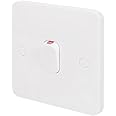 Schneider Electric - Lisse White Moulded, Lockable Single Light Switch, Double Pole, 20AX, GGBL2010LS, White