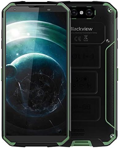 Blackview BV9500 Rugged Smartphone,Android 8.1,Octa Core 2.5GHz,10000mAh Support Wireless Charging,4GB RAM 64GB ROM,IP68/IP69K Waterproof/Shockproof/Dustproof,16MP Dual Camera,5.7 Inch 18:9 FHD+ Screen, GPS/NFC/Fingerprint 4G Mobile - Green