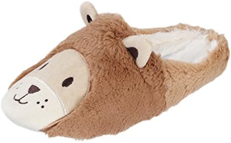 CHICLILY Women's Lion Warm Plush Soft Sole Indoor Home Fuzzy Washable Slippers (EU 38/39=UK 4.5/5.5)