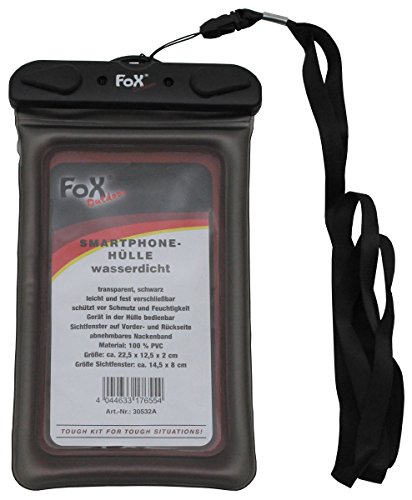 Preisvergleich Produktbild Fox Outdoor Smartphone Hülle, Wasserdicht, Transparent, Schwarz