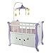 Price comparison product image Olivia's Little World Princess Baby Doll Furniture - Nursery Crib Bed with Storage Cabinet (White) | Wooden 18 inch Doll Furniture