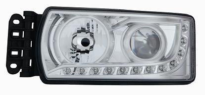 Faro 2013> c/luce diurna a led reg. manuale destro