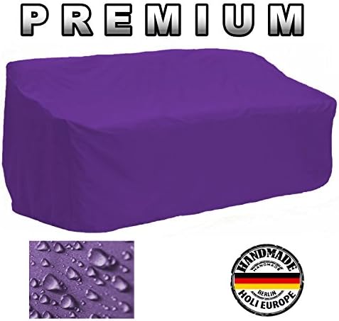 Holi Europe Premium Cover Garden Furniture Garden Bench Garden Bench Case Cover Tarpaulin 480g/m, purple, B 120cm x T 60cm x HH 80cm x HV 60cm