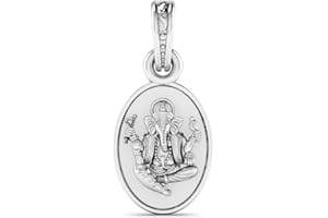 MTROLLS Pendentif Dieu Ganesh en argent sterling (92,5 % de pureté) pour homme et femme, médaillon en argent pur pour bonne santé et richesse, pendentif en argent sterling_40, petit, argent sterling, Small,