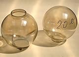  kawenSTOFFE Wandlampe - alt aus den 70er und 80er - Glaskugel braun Gold - Ersatzglas