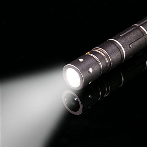 JTENG Edelstahl Taktischer Kugelschreiber Mehrzweckstift MPP für jede Extremsituation mit LED Licht & Glassbreaker Pen (schwarz) - 3