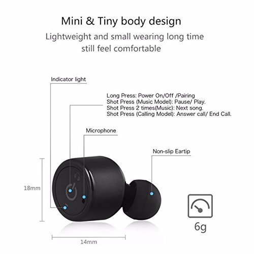 Yizhet Mini Auriculares Bluetooth Auriculares Bluetooth 4 2 Earphone Twins Stereo Ear-buds Manos Libre para Iphone X 8 7 7Plus 6S Galaxy S7 Smartphones Android y otros dispositivos Bluetooth reviews Yizhet Mini Auriculares Bluetooth Auriculares Bluetooth 4 2 Earphone Twins Stereo Ear-buds Manos Libre para Iphone X 8 7 7Plus 6S Galaxy S7 Smartphones Android y otros dispositivos Bluetooth