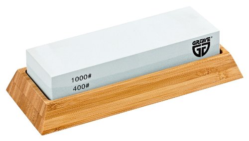 GRÄWE® Damaszener Messer mit Hartholzgriff inkl. Schleifstein 400/1000 - 4