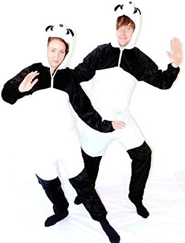 Panda Animal Onesie Adult UNISEX Pyjamas Romper All-in-One Fancy Dress Costume (Men: Large)