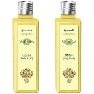 Vedantika Herbals Natural Ubtan Body Scrub | Turmeric Scrub | Face Whitening Scrub | Face And Body Scrub | Paraben Free | Men Women Boys Girls | All Skin Types | 2 X 100 gm | Pack of 2 |