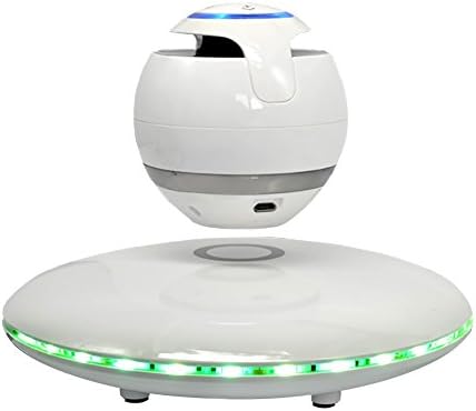 Floating Bluetooth Speakers Colorful LED Flash Light Portable Wireless Bluetooth 4.0 Levitation Maglev Speaker 360 Degree Rotating with Build in Microphone &amp; Touchable Panel for Smartphones,Tablets,Laptops,PC and All Bluetooth Devices by White Gshopper®