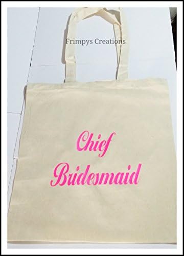Wedding Favour Tote Bag cotton Printed Gift Present Keep Chief Bridesmaid Novelty (BAG)