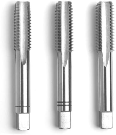 GSR Professional Tap Set Inch UNC 3/8 Inch x 16 HSSG Tripod Thread, Ground, HSSG Metal Drill Bit Set, Pre-Cut, Centre Tap & Bottom Tap, Through & Blind Hole