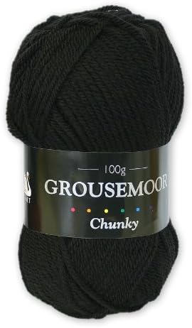 Cygnet C500/217 Black 75/25% Acrylic/Wool Grousemoor Chunky Yarn 100g