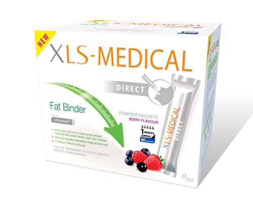 XLS Medical Fat Binder Direct Weight Loss Aid - 1 Month Supply Pack, 90 Sachets by Omega Pharma