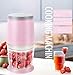Produktbild Cpippo Babynahrungszubereiter, Babybrei Zubereiter, Portable Food Processor mit 300 W ABB-Motor, 22000 U/min, 500ml, 304 Edelstahl Messerkopf, Smoothie, Milchshake, Gemüse, Obst, Hackfleisch (Pink)