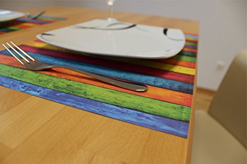 Papier „Tischset – Bunt Shabby Chic“ DIN A3 (420x297mm) 100er Pck. – Platzdeckchen Platzmatte – Ideal für Esstische als Unterlage für Teller, Besteck, Gläser - 2