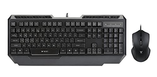 VPRO V100: set da gaming per tutte le tasche! 19 Rapoo 11683 V100, Kit Tastiera Gaming con Cavo Retroilluminata Programmabile e Mouse Ottico, 3000 dpi, Layout Italiano