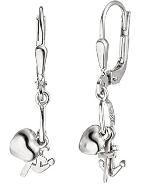 JOBO Kinder Ohrhänger Glaube Liebe Hoffnung 925 Sterling Silber Kinderohrringe