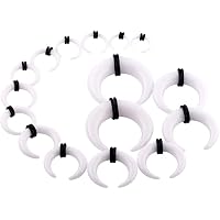 Kit D'extension D'oreilles 50 Pièces - Silicone Et Acrylique - Taille 1.6mm à 12mm - Pour Stretching Progressif - Noir