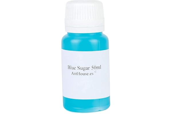 AntHouse | Super Ant Food Blue Sugar 50 ML - A Base de Sucre | Complément idéal pour Votre Terrarium ou Votre colonie de Fourmis | Nourriture pour Les Fourmis