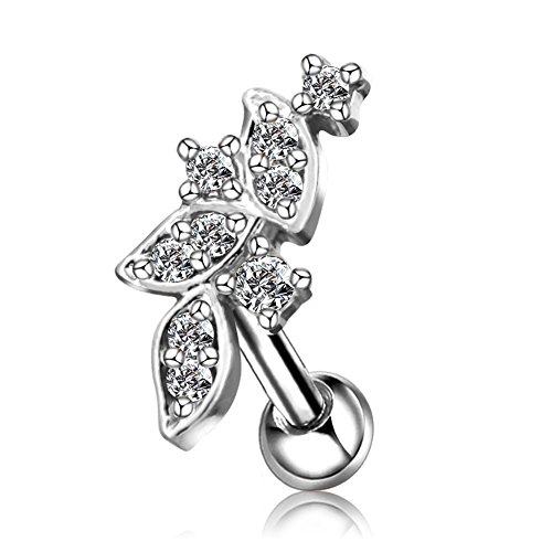 OUFER 316L Acier Chirurgical Cluster Vigne Cartilage Boucles d'oreilles à Tige Boucles d'oreilles Tragus Helix Piercing Boucles d'oreilles - Rose Gold