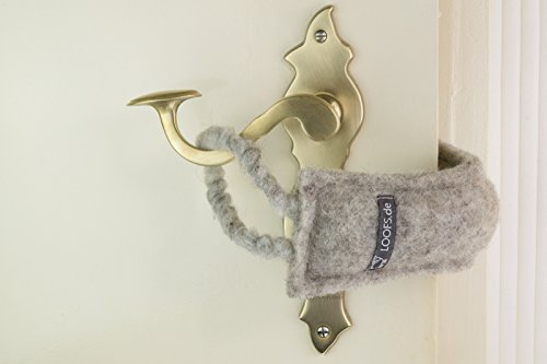 LOOFS-Design Tür Klemmschutz Türstopper Türkordel Doorstop klein HELLGRAU