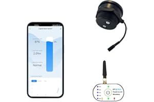 EPTTECH Smart TLC2206P - Display per telecomandi Tuya Smart Life Mobile App per acqua liquida olio carburante, monitoraggio del serbatoio, sensore di allarme, display esterno, impermeabile IP67