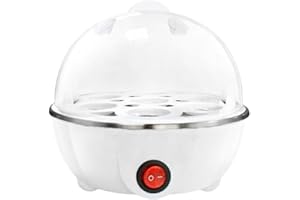 siduytin Quick And Healthy Egg Cooker - Various Cooking Options Large Capacity PP Electric Egg Cooker Electric Egg Boiler, White 1 Layer