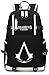 Produktbild Augyue leuchtende Schulranzen Daypack Book Bag Laptop Tasche Rucksack für Assassin's Creed Cosplay