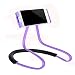 Produktbild Odette.EU Lazy Halterung Handy Halter, Universal hängen auf Hals Lazy Handy DIY Halterung Gratis drehbar Ständer auf Tisch Smart mehrere Funktionen Handy-Halterung Ständer (Lila)