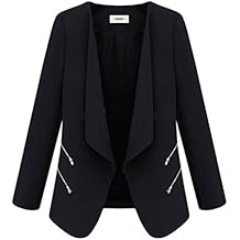 ZKOO Mujeres Chaqueta Manga Larga Con Cremallera De La Chaqueta Del Juego Capa Ocasional De Las Mujeres Outwear