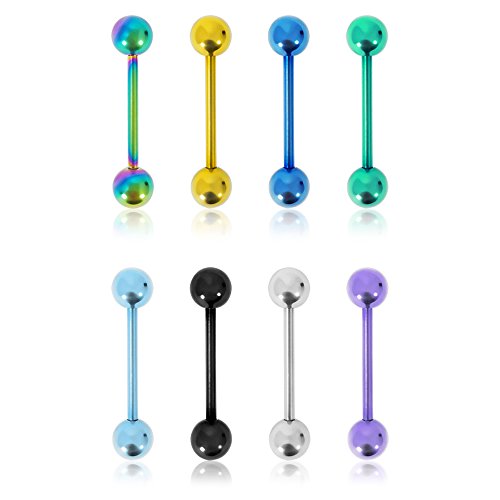 Selldorado® 8 - Teiliges Piercing Set in Verschiedenen Farben