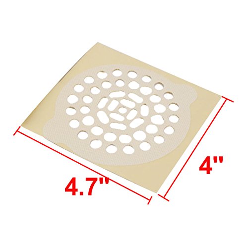 sourcingmap® 15Stk Waschraum Klebstoff Einweg Abfluss Haar Fänger Stopper Fangblatt - 2