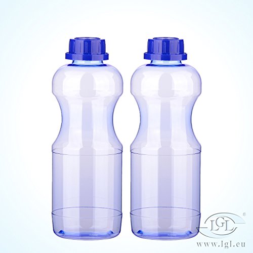 Preisvergleich Produktbild 2 x Trinkflasche 1L Wasserflasche aus Tritan (Bisphenol A frei) SWA
