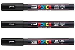Posca - Marqueurs PC-3 M Uni-Ball - Gamme complète de 40 couleurs disponibles (Lot de 3)