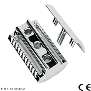 33C Fine & shine Classic Safety Razor & leather safety pouch - No Blades Included with box - Image 4