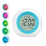 LED-Wecker, Wake Up Musik Licht Uhr Tierstimmen,...