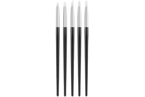 EYVRPAU Pinceles Silicona 5 piezas,ejecución suave,Modelismo,Pintura,moldeadores de Color,Bolígrafos de Silicona Flexible,Pincel de Punta de Silicona,Pincel Uñas,pincel para uñas,uñas