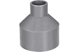 TOP-VIGOR Lot De 1 Raccords Réducteurs PVC DWV 32mm x 75mm Adaptateur De Tuyau Pour Réduction De Diamètre, Connexion Étanche Pour Systèmes D'Eau Potable Et Construction, Gris