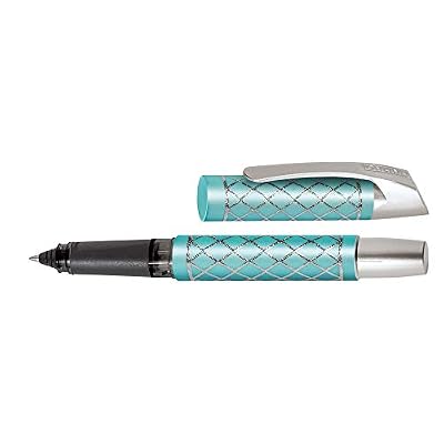 ONLINE Stylo roller à cartouches Campus Feel Diamond Turquoise, magic ball technique, pour gauchers et droitiers, ergonomique, pour cartouches d'encre standard, pour l'école et la vie quotidienne