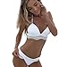 Produktbild Amlaiworld damen Spitze Flickwerk mode Bikini set Schwimmen push up badeanzüge strand Niedlich tankini sport band elegant bademode für mädchen (XL, Weiß)