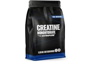GYM NUTRITION Creatine Monohydrate 1,25 kg– Ultra Pure avec Vitamine B6 – 367 Portions – Vegan – Fabriquée en Allemagne