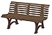 Produktbild Sitzbank / Gartenbank 3er Design: Helgoland, Länge 150cm, braun (hochwertiger Kunststoff, Parkbank Made in Germany)