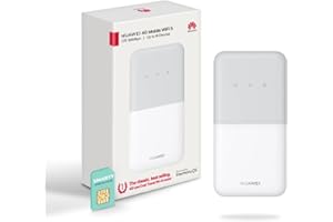 Huawei E5586, CAT 4, Portable 4G Low Cost Travel Wi-Fi, Roams on all World Networks, Genuine UK Warranty Stock, with FREE SMARTY SIM- White