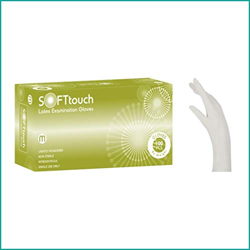 Soft Touch - Guantes de látex (100 unidades), color blanco, XS, 100