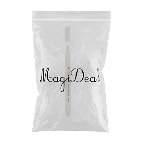 MagiDeal Luft / Wasser Löschbarer Stift Verschwindender Stoff Marker – Weiß, 1mm - 2