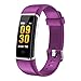 Produktbild moreFit Fitness Armband Kinder, Wasserdicht IP67 GPS Fitness Tracker Farbbildschirm Aktivitätstracker Schrittzähler Uhr mit Stoppuhren Vibrationsalarm Anruf SMS Beachten für Damen Herren Kinder, Lila