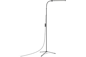JCOTTON Lampadaire LED pour salon, lampe de cils pour extensions de cils, lampe de lecture sur pied, lampe de lecture sur pied à température de couleur personnalisée, lampe (x7-USB-U)
