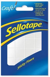 Sellotape Sticky Fixers Double-sided 12x25mm 56 Pads Ref 1445423 [Pack 12] [per Pack: 12]